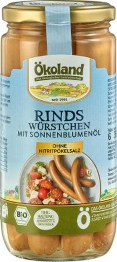 Produktfoto zu VPE Rinder-Wiener 6x380g Ökoland