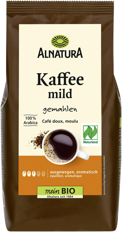 Produktfoto zu Kaffee mild gemahlen 500g Alnatura