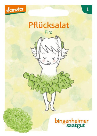 Produktfoto zu Saatgut Pflücksalat Piro Bingenheimer Saatgut
