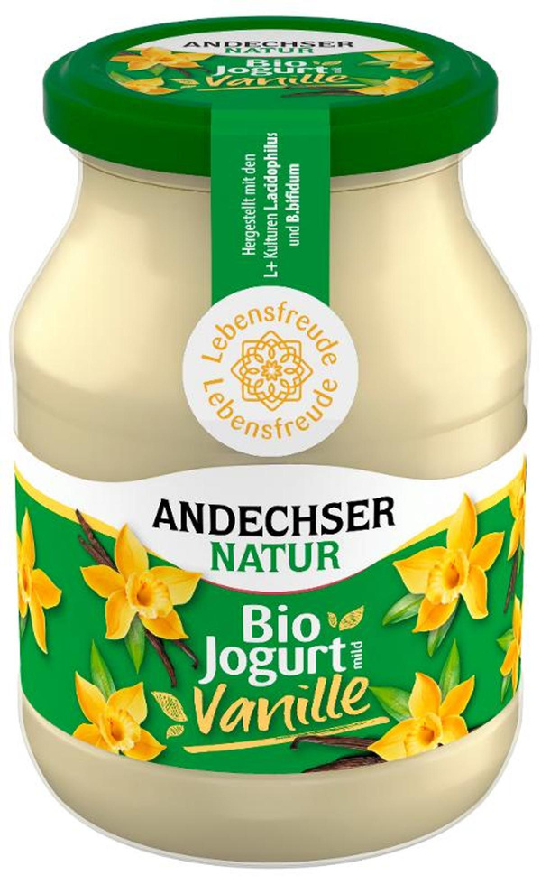 Produktfoto zu VPE Joghurt Vanille 3,7% 6x500g Andechser Natur