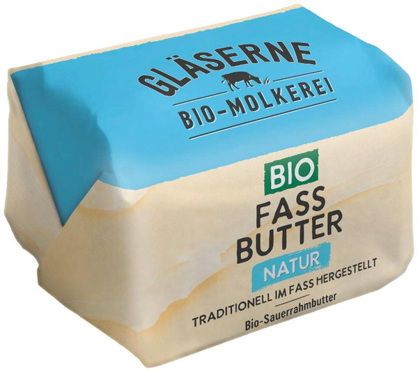 Produktfoto zu Fassbutter Sauerrahm 250g Gläserne Molkerei
