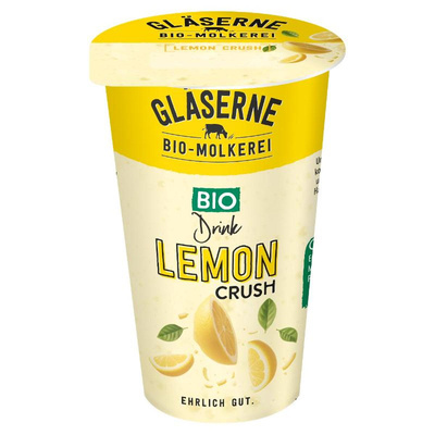 Produktfoto zu Buttermilchdrink Lemon Crush 230g Gläserne Molkerei