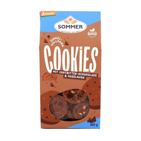 Produktfoto zu Dinkel Schoko-Cookies Vollkorn 150g Sommer & Co.