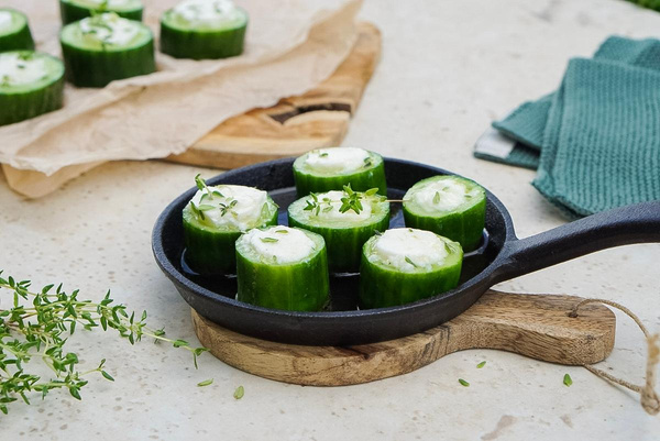 Produktfoto zu Rezept der Woche "Gurken Feta Taler"