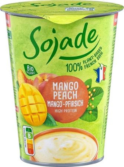 Produktfoto zu VPE Sojajoghurt Mango-Pfirsich 6x400g Sojade
