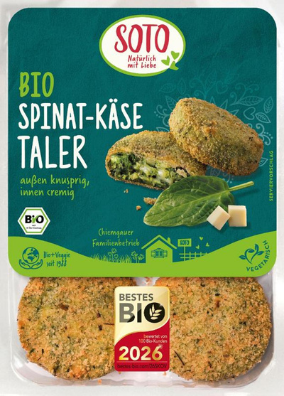 Produktfoto zu Spinat Käse Taler 180g Soto