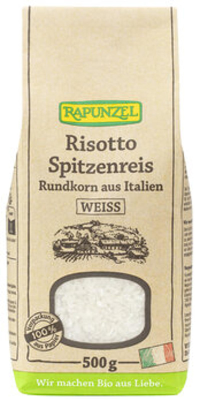 Produktfoto zu Risotto Rundkorn Spitzenreis 'Ribe' weiß 500g Rapunzel