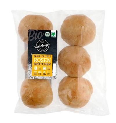 Produktfoto zu Rosenbrötchen 6 Stück (450g) herzberger