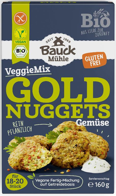 Produktfoto zu VeggieMix Goldnuggets Gemüse 160g Bauckhof