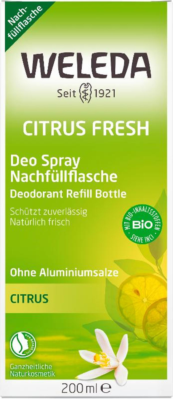 Produktfoto zu Citrus-deodorant 200 ml Nachfüllflasche Weleda