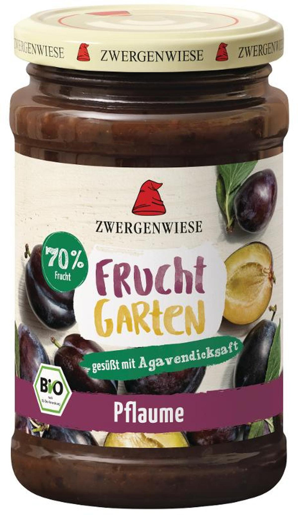 Produktfoto zu Fruchtgarten Fruchtaufstrich 70% Pflaumenmus 225g Zwergenwiese