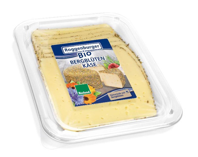 Produktfoto zu Bergblütenkäse in Scheiben 125g Roggenburger Bio