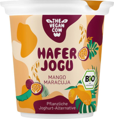 Produktfoto zu VPE Hafer Mango-Maracuja vegane Joghurtalternative 6x150g The vegan cow