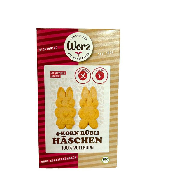 Produktfoto zu 4-Korn-Rübli-Häschen 100g Werz