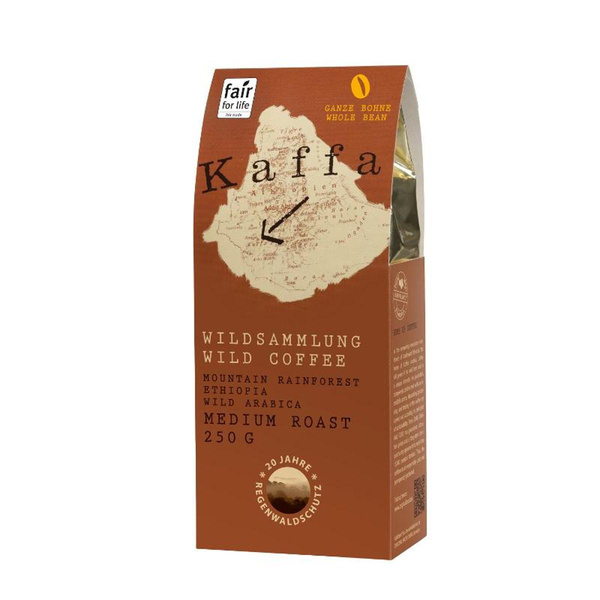 Produktfoto zu Wildkaffee Kaffa medium ganze Bohne 10x250g Original Food