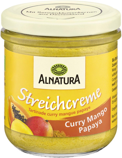 Produktfoto zu Streichcreme Curry Mango Papaya 180g Alnatura