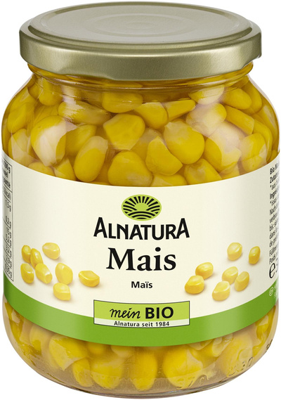 Produktfoto zu Mais im Glas 340g Alnatura