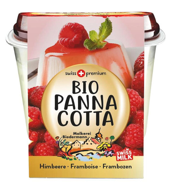 Produktfoto zu Panna Cotta Himbeere 130g Molkerei Biedermann