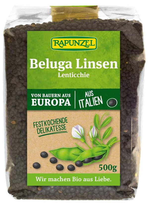 Produktfoto zu Beluga Linsen schwarz 500g Rapunzel