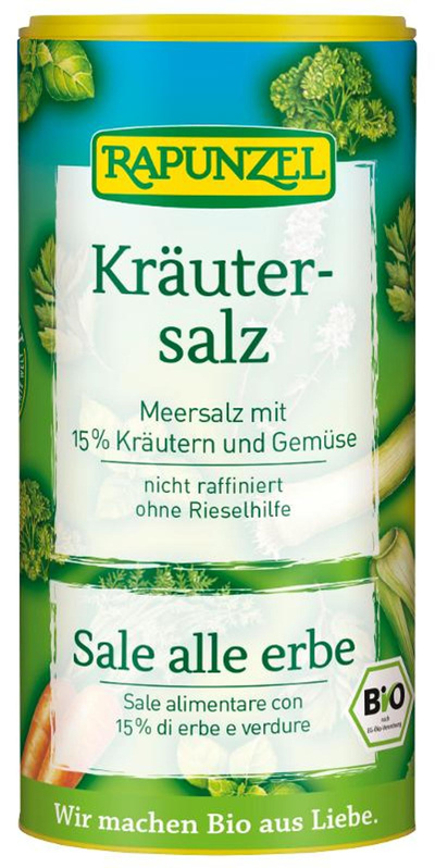 Produktfoto zu VPE Kräutersalz Streudose 12x150g Rapunzel