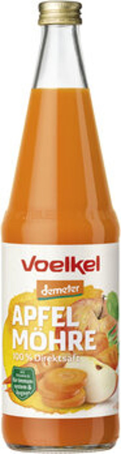 Produktfoto zu VPE Apfel-Möhrensaft 6x0,7 l Voelkel