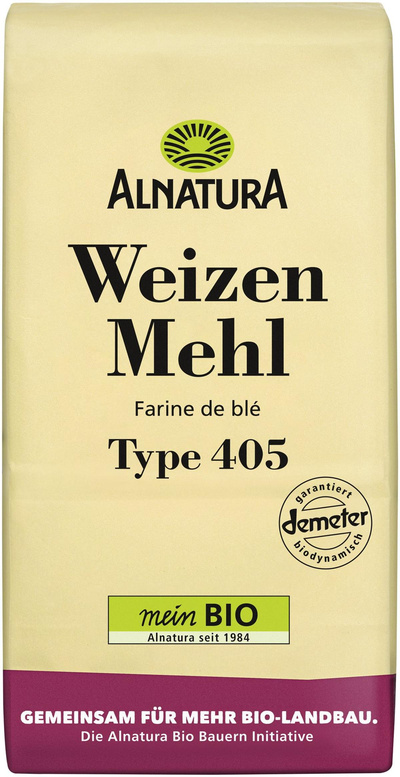 Produktfoto zu Weizenmehl Type 405 1 kg Alnatura