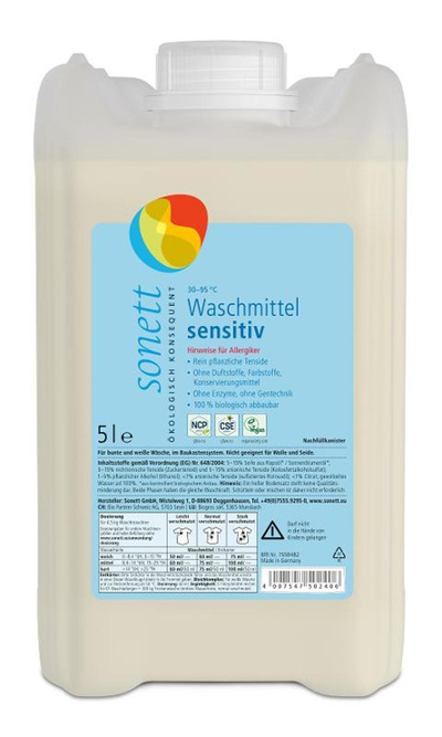 Produktfoto zu Waschmittel flüssig Sensitiv 5 Liter Sonett
