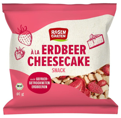 Produktfoto zu Erdbeer Cheesecake Snack 40g Rosengarten