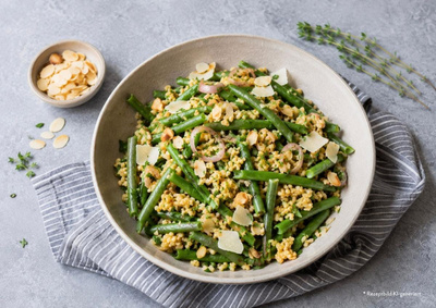 Produktfoto zu Rezept der Woche "Buschbohnen mit Bulgur"