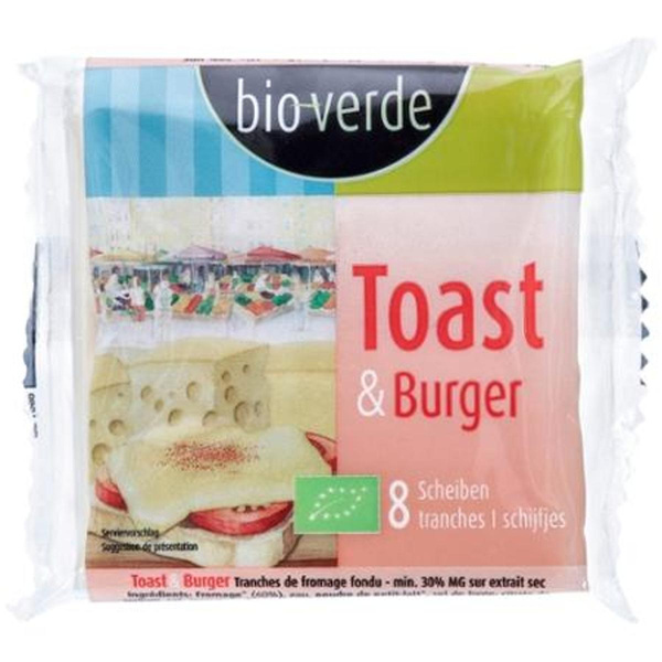 Produktfoto zu Toast & Burger Schmelzkäsescheiben 150g bioverde