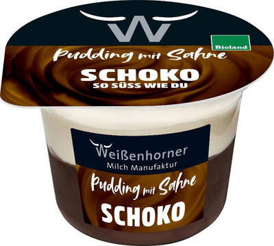 Produktfoto zu VPEPudding mit Sahne Schoko 6x175g Weißenhorner Milch Manufaktur