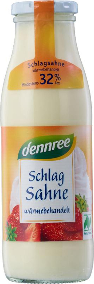Produktfoto zu Schlagsahne 32% 500g dennree
