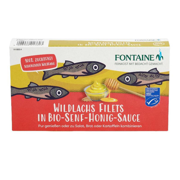 Produktfoto zu Wildlachsfilet in Senf Honig Sauce 200g Fontane