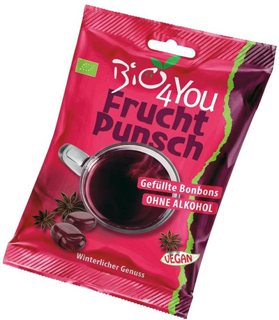 Produktfoto zu Fruchtpunsch Bonbon alkoholfrei 75g Bio4You
