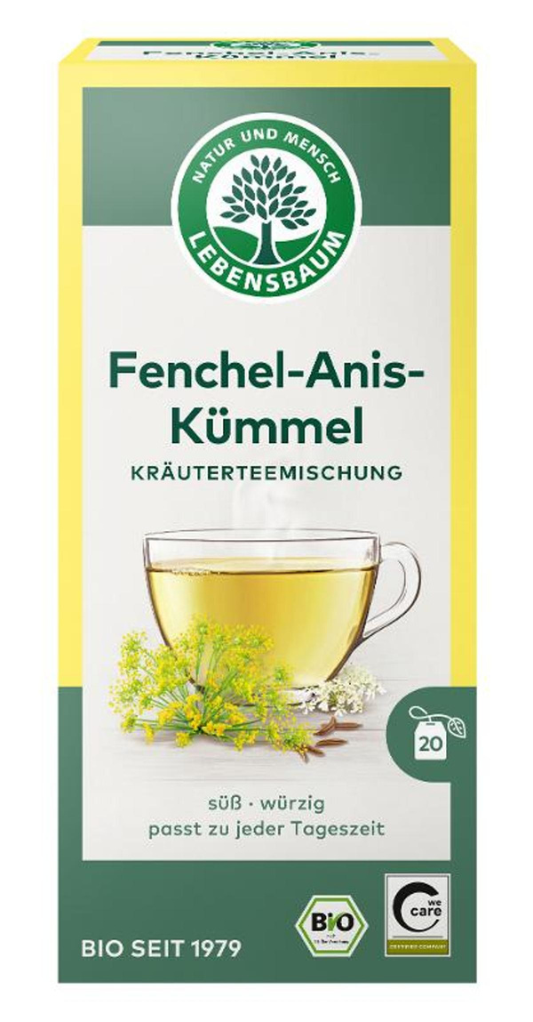 Produktfoto zu VPE Kräutertee Fenchel Anis Kümmel 8x 20 TB à 2,5g Lebensbaum