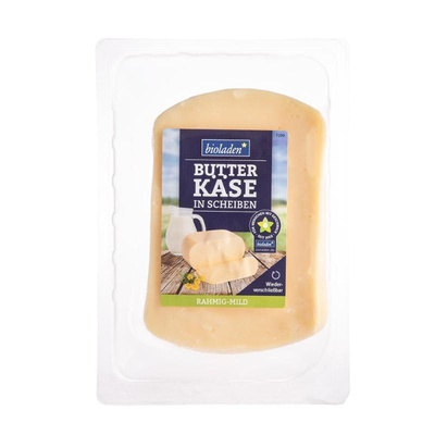 Produktfoto zu Butterkäse in Scheiben 150g 50% bioladen*