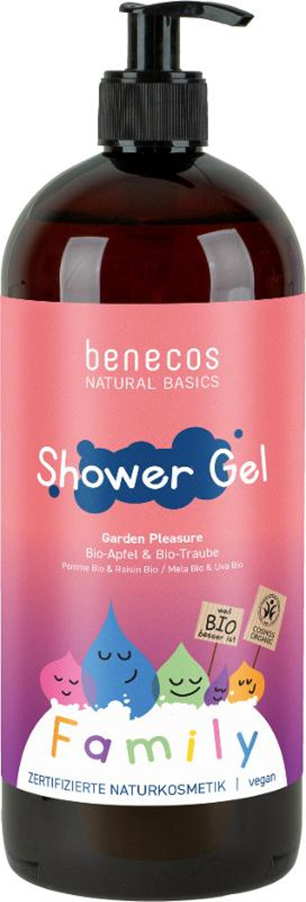 Produktfoto zu Duschgel Family Garden Pleasure Apple Grape 950ml benecos