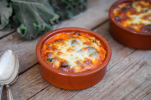 Produktfoto zu Rezept der Woche "Mediterranes Grünkohl Gratin"