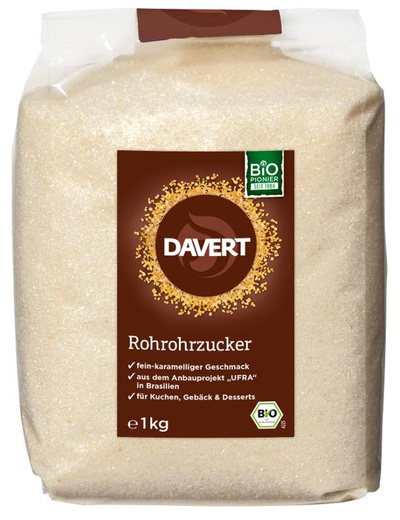 Produktfoto zu VPE Rohrohrzucker 8x1kg Davert