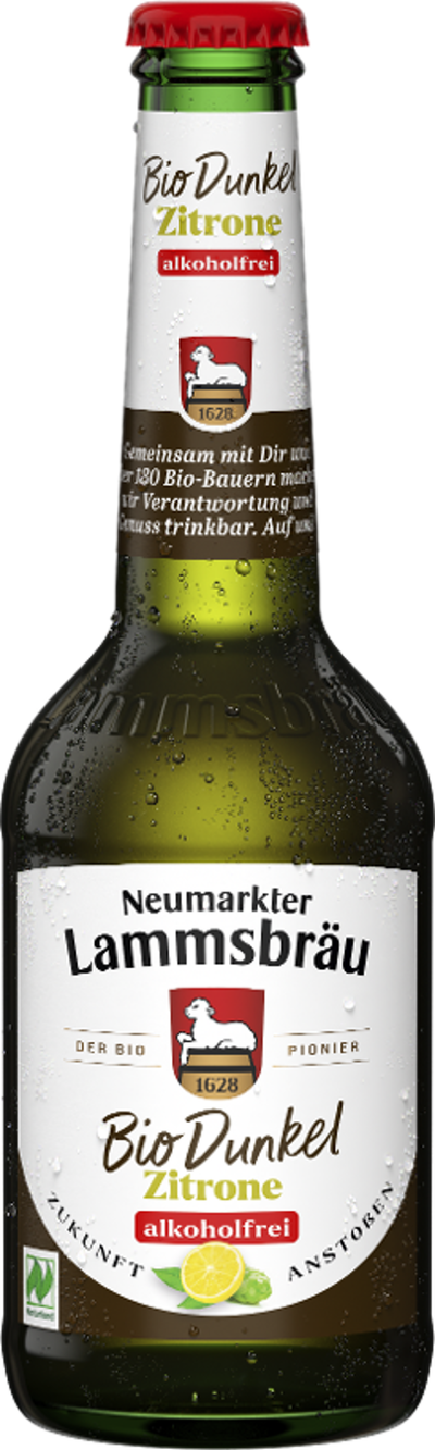 Produktfoto zu Lammsbräu Dunkel Pure Zitrone alkoholfrei 0,33l Neumarkter