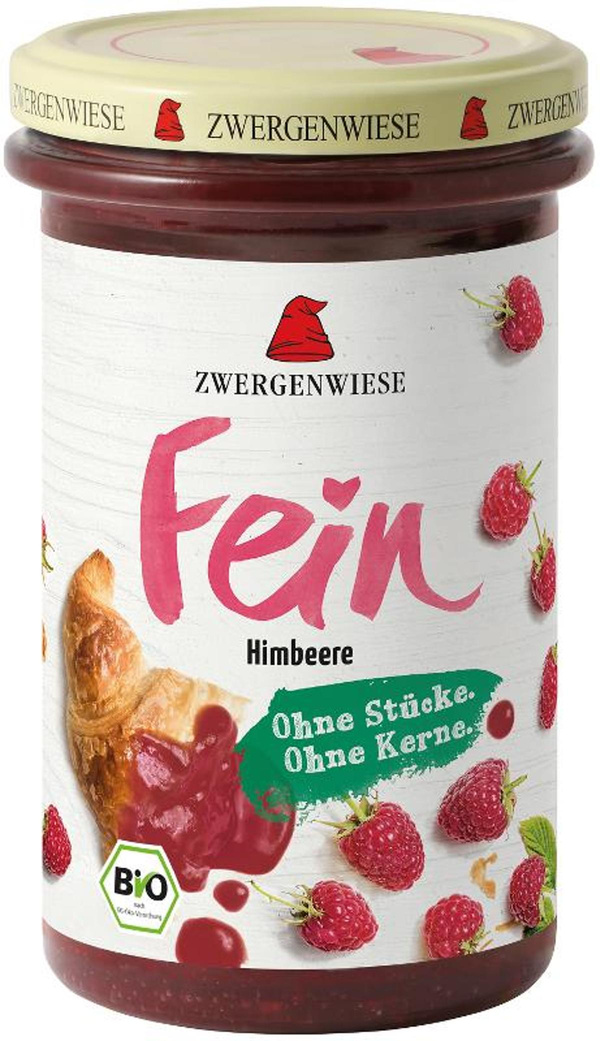 Produktfoto zu Fruchtaufstrich Fein Himbeere 280g Zwergenwiese
