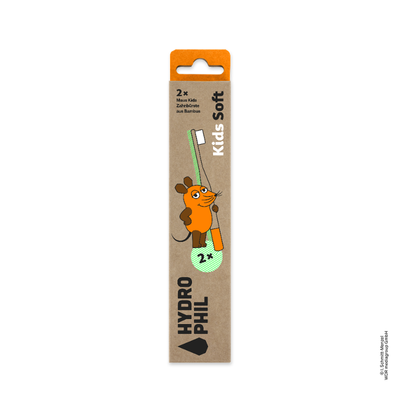 Produktfoto zu Kinderzahnbürste Maus Doppelpack Hydrophil