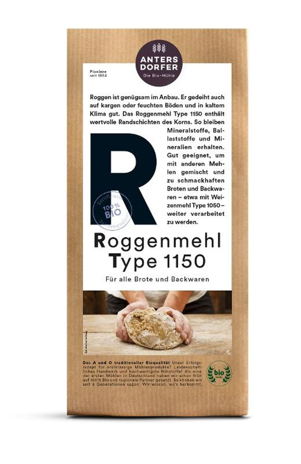 Produktfoto zu Roggenmehl Typ 1150 1kg Antersdorfer Mühle